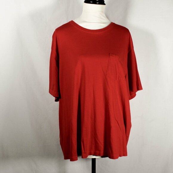 Men's Big and Tall Orange Red Pocket Tee Classic Fit Size 2X - Picture 1 of 5